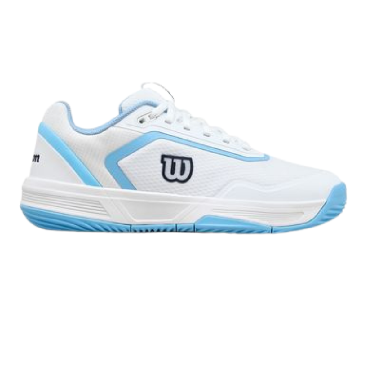 Wilson Courtglide Padel Shoes Women, White/Airy Blue, back view