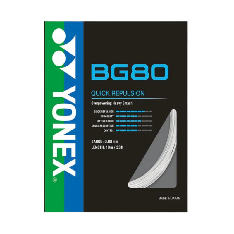 Yonex BG80 String (10m Set) White