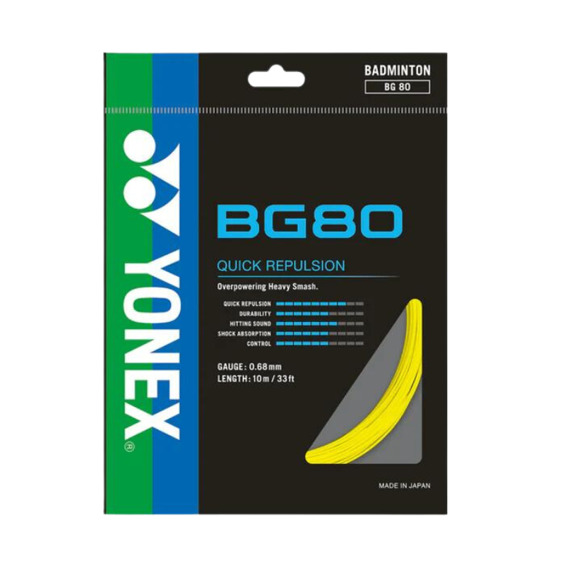 Yonex BG80 String (10m Set) Yellow