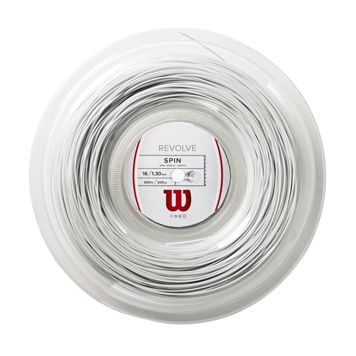 Wilson Revolve 16 Reel White WRZ906500 1.30mm/200M 200m Reel White String (Reel) Wilson