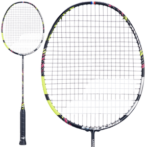 Babolat Satelite Power Badminton Racket Strung - Black/Yellow Badminton Rackets Babolat