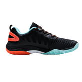 Hundred Hypercourt Badminton Shoe Unisex - Black Black Orange Blue Badminton Shoes Hundred