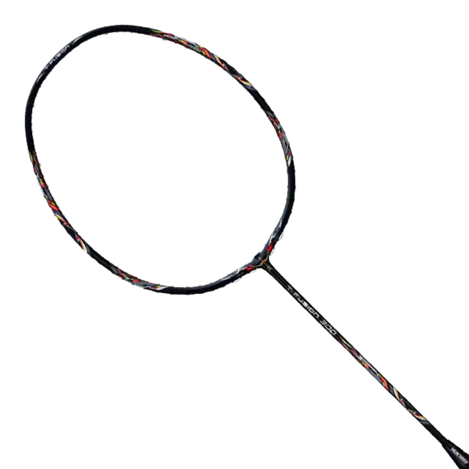Hundred T-Fusion 300 4U Badminton Racket - Black Badminton Rackets Hundred