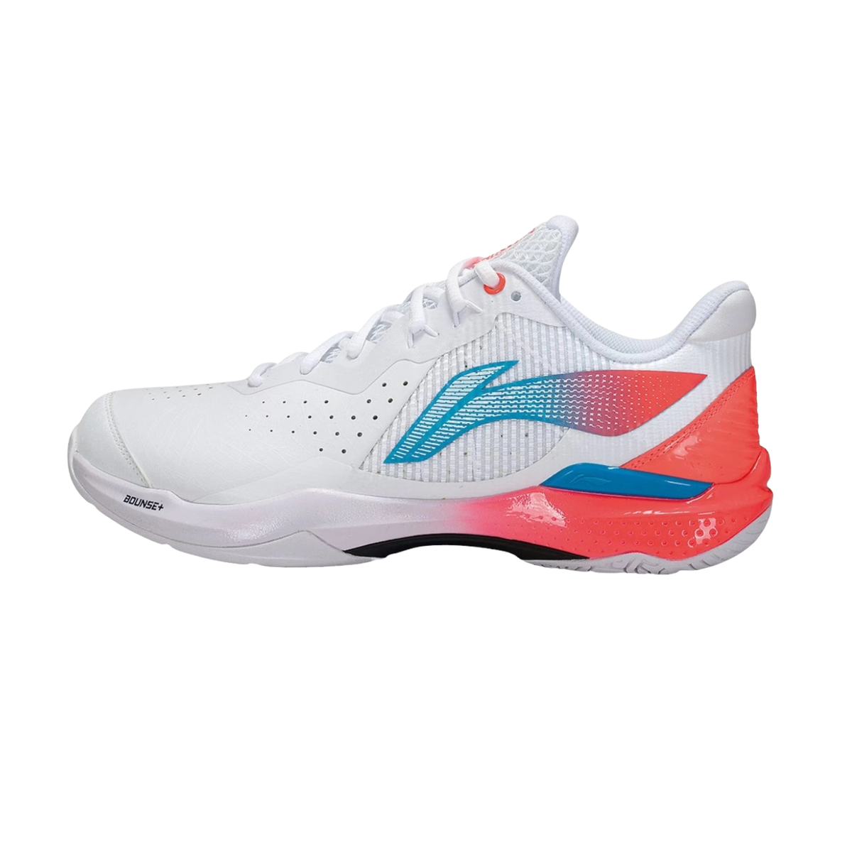 Li-Ning Thunder V2.0 Badminton Shoes Unisex White Neon Explosive Power All Court Performance Badminton Shoes Li-Ning