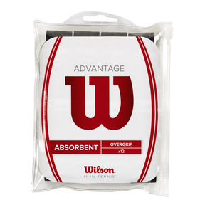 Wilson Advantage Overgrip 12 Pack - Black Accessories Wilson