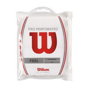 Wilson Pro Overgrip Perforated 12 Pack - White Accessories Wilson