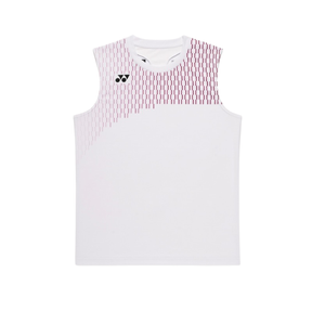 Yonex 10715EX Tournament Crew Sleeveless Top Men - White White Clothing Yonex