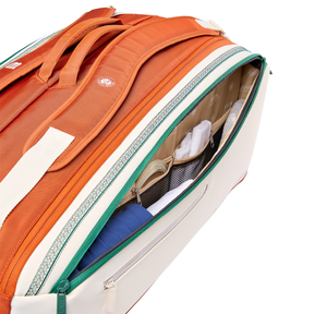 Wilson Roland Garros 2026 9 Racket Bag - Cream/Clay/Green Luggage Wilson
