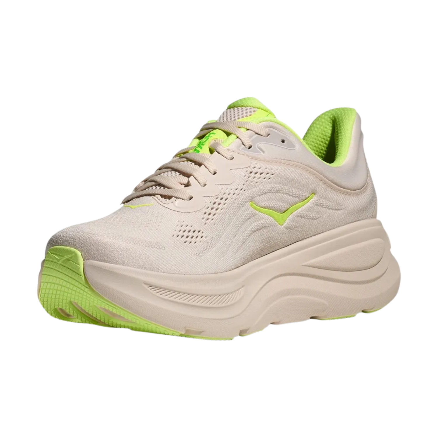Hoka Bondi 9 Running Shoe Men - Grout/Neon Yuzu Running Shoes Hoka