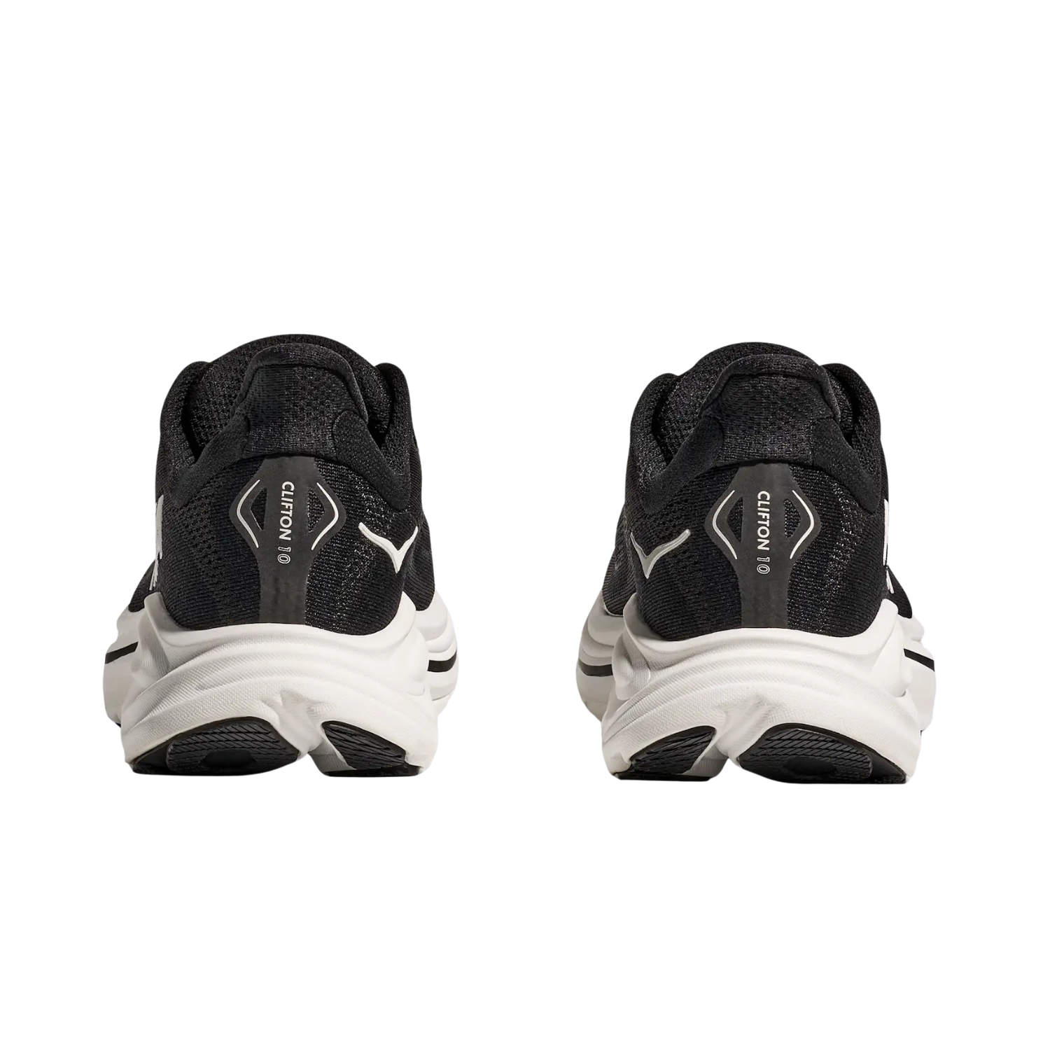 Hoka Clifton 10 Running Shoe Wide Men - Black/White Running Shoes Hoka