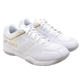 Yonex SHBSF1WEX PC Strider Flow Wide Badminton Shoes Men - White/Gold Badminton Shoes Yonex