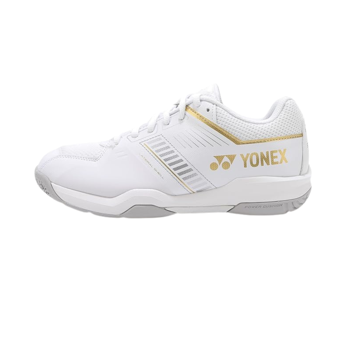 Yonex SHBSF1WEX PC Strider Flow Wide Badminton Shoes Men - White/Gold White Gold Badminton Shoes Yonex