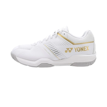 Yonex SHBSF1WEX PC Strider Flow Wide Badminton Shoes Men - White/Gold White Gold Badminton Shoes Yonex