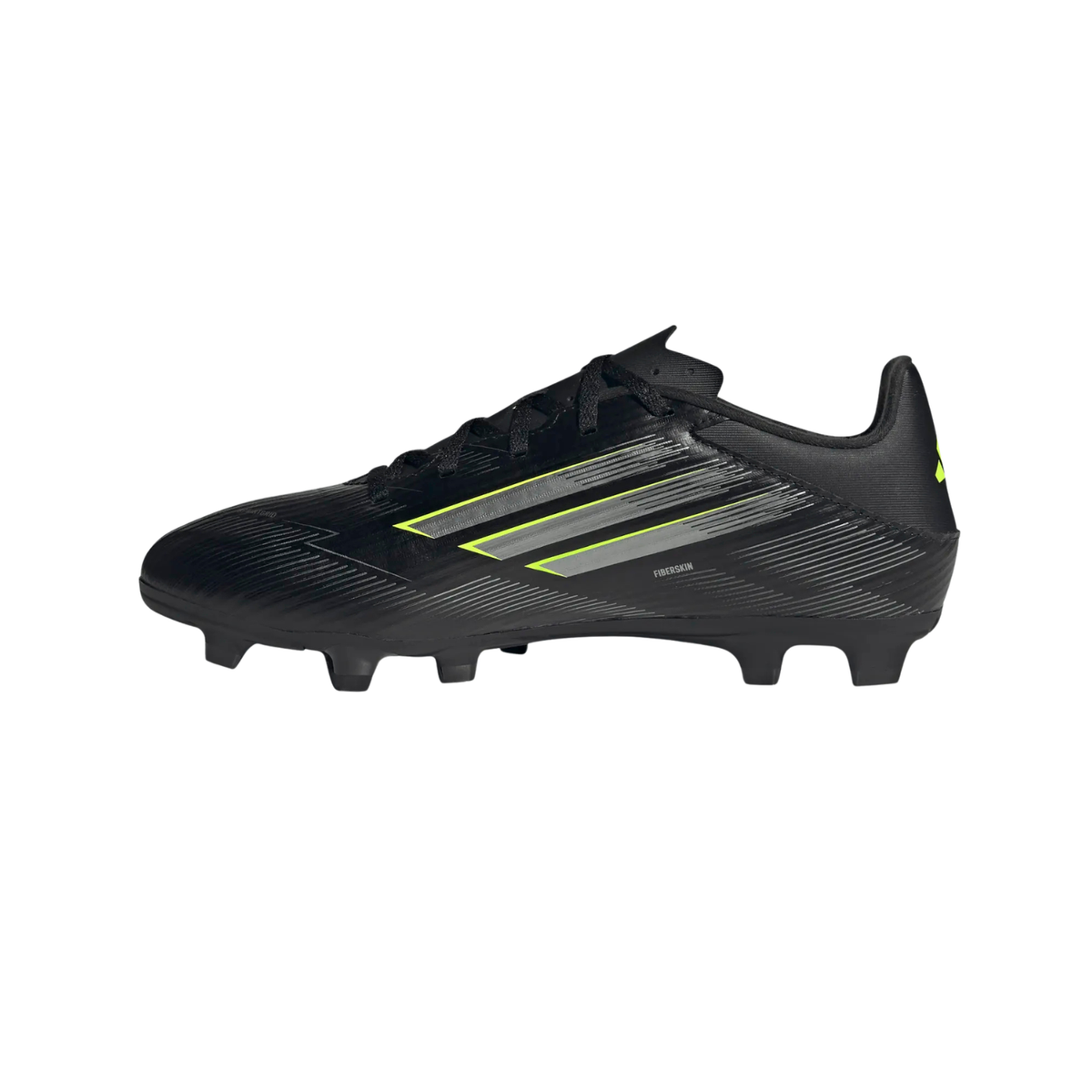 Adidas F50 Club FG/MG Football Shoe Unisex - Black/Lemon Core Black Iron Met Lucid Lemon shoes Adidas
