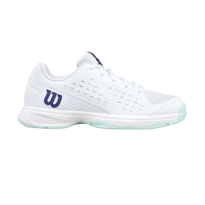 Wilson Rush Pro Ace Junior L Tennis Shoe - White/Bay/Skipper Blue White Bay Skipper Blue Tennis Shoes Wilson