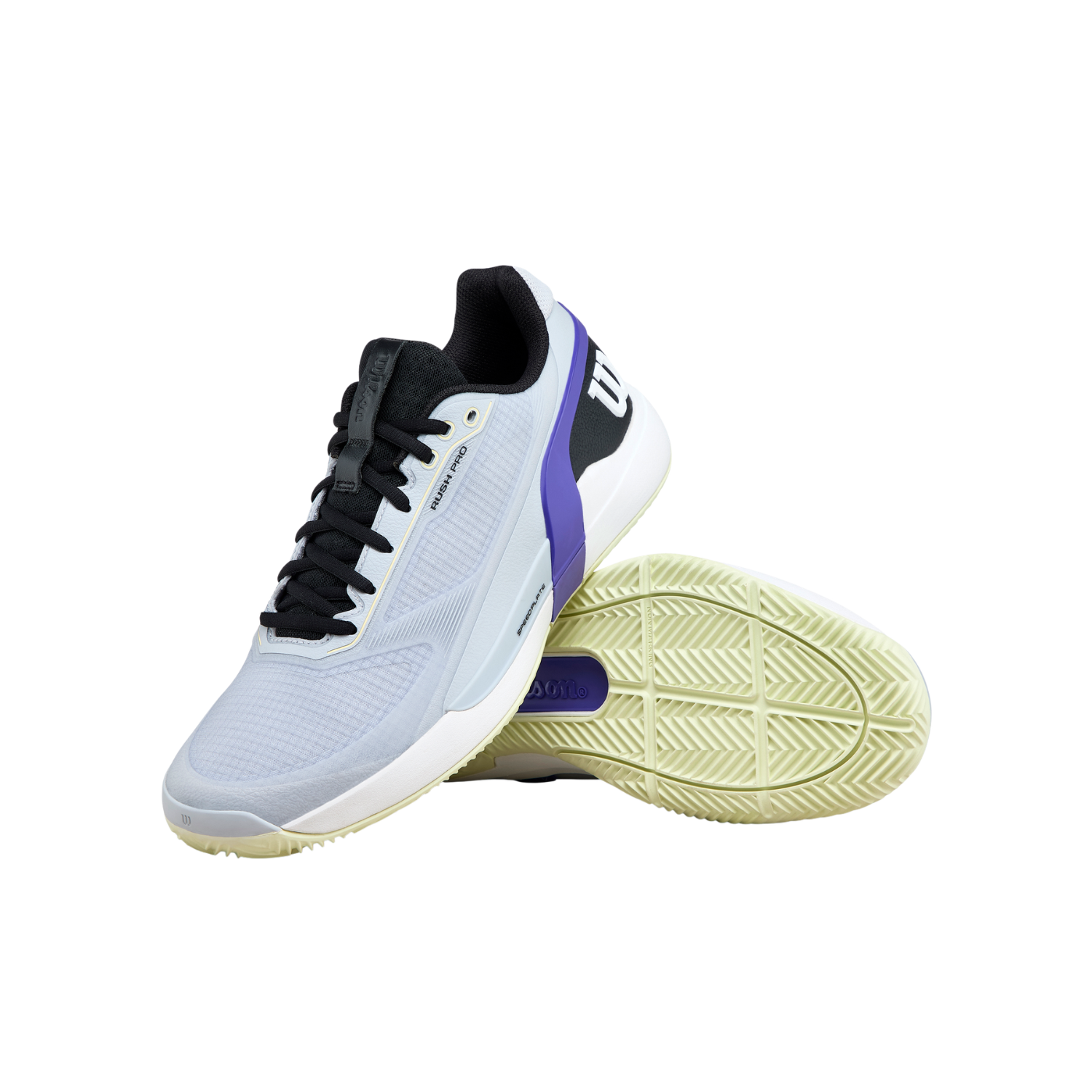 Wilson Rush Pro 5 Clay Tennis Shoe Men - Grey Dawn/Black/Tender Yellow Tennis Shoes Wilson