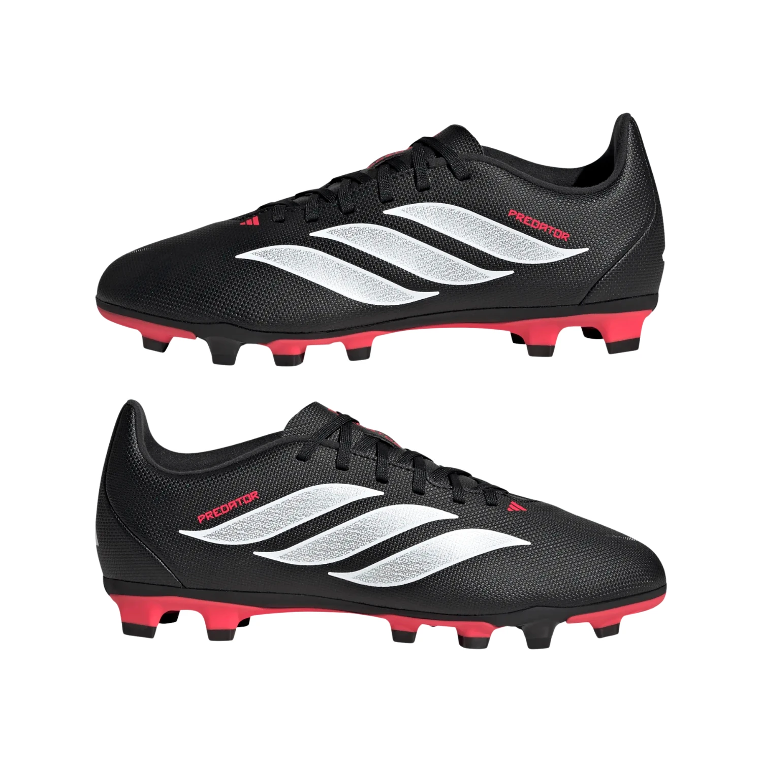 Adidas Predator Club FG/MG Football Boots - Black/White/Red shoes Adidas