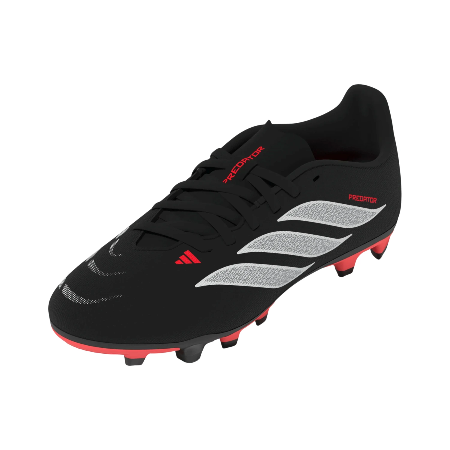 Adidas Predator Club FG/MG Football Boots - Black/White/Red shoes Adidas