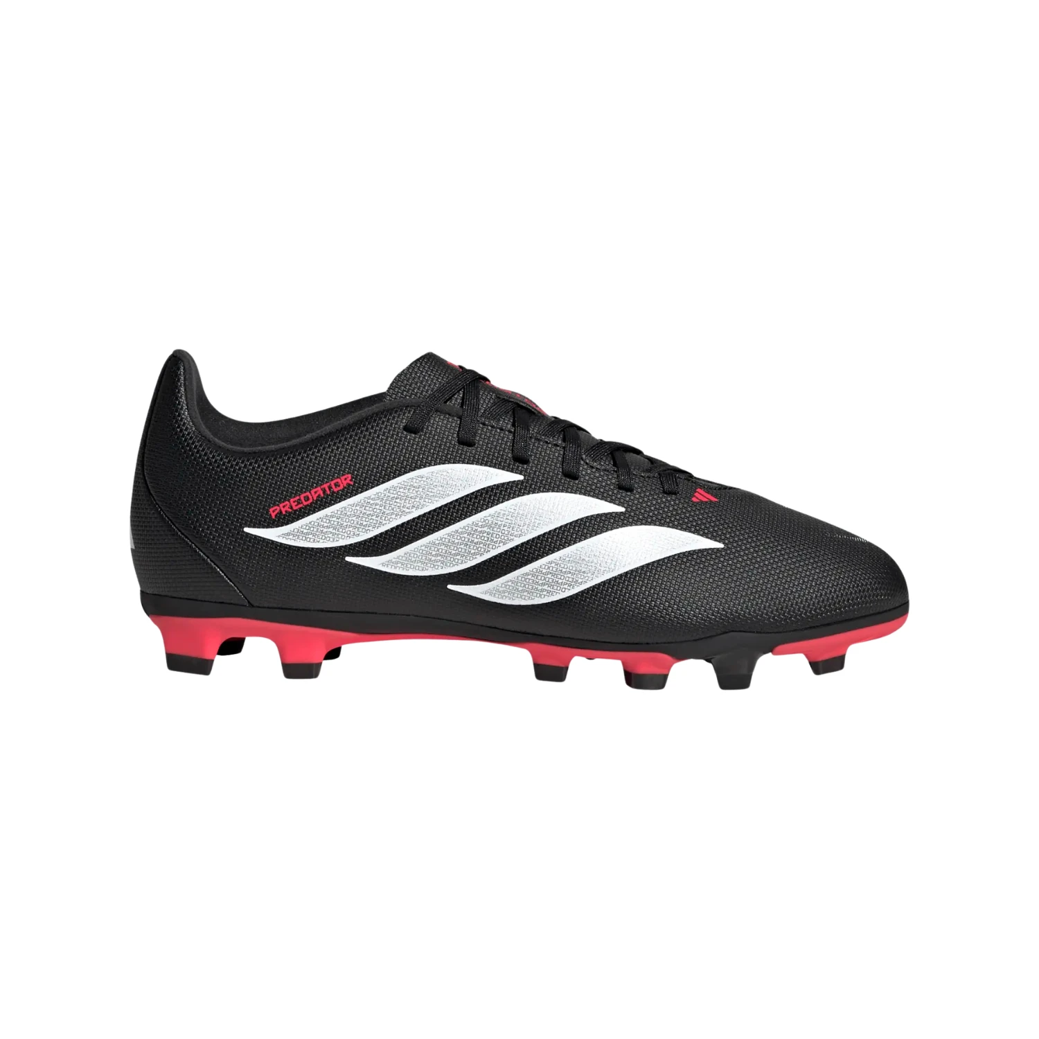 Adidas Predator Club FG/MG Football Boots - Black/White/Red shoes Adidas