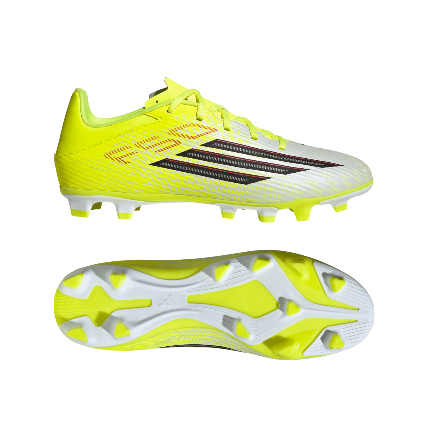Adidas F50 Club FG/MG Football Boots - Yellow/Black/Red shoes Adidas