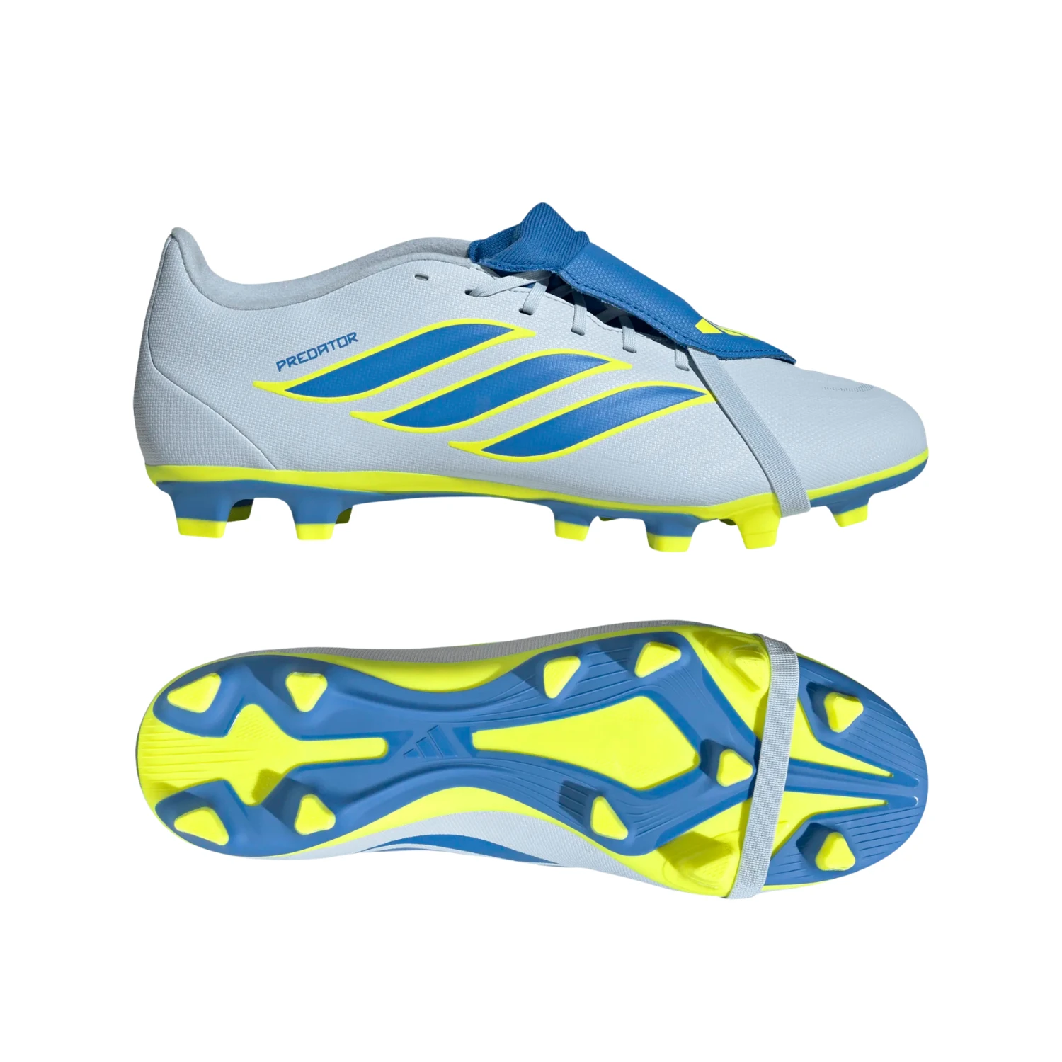 Adidas Predator Club FT FG Football Boots - Crystal Sky/Blue/yellow shoes Adidas