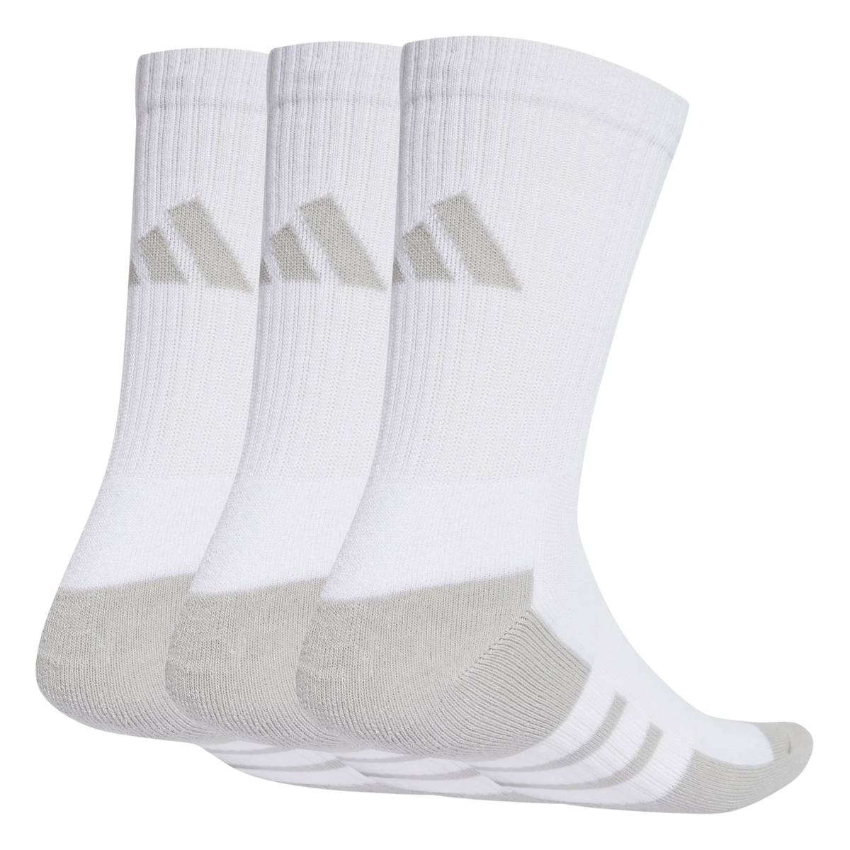 Adidas Essential CC Crew Socks 3 Pack - White/Grey Clothing Adidas