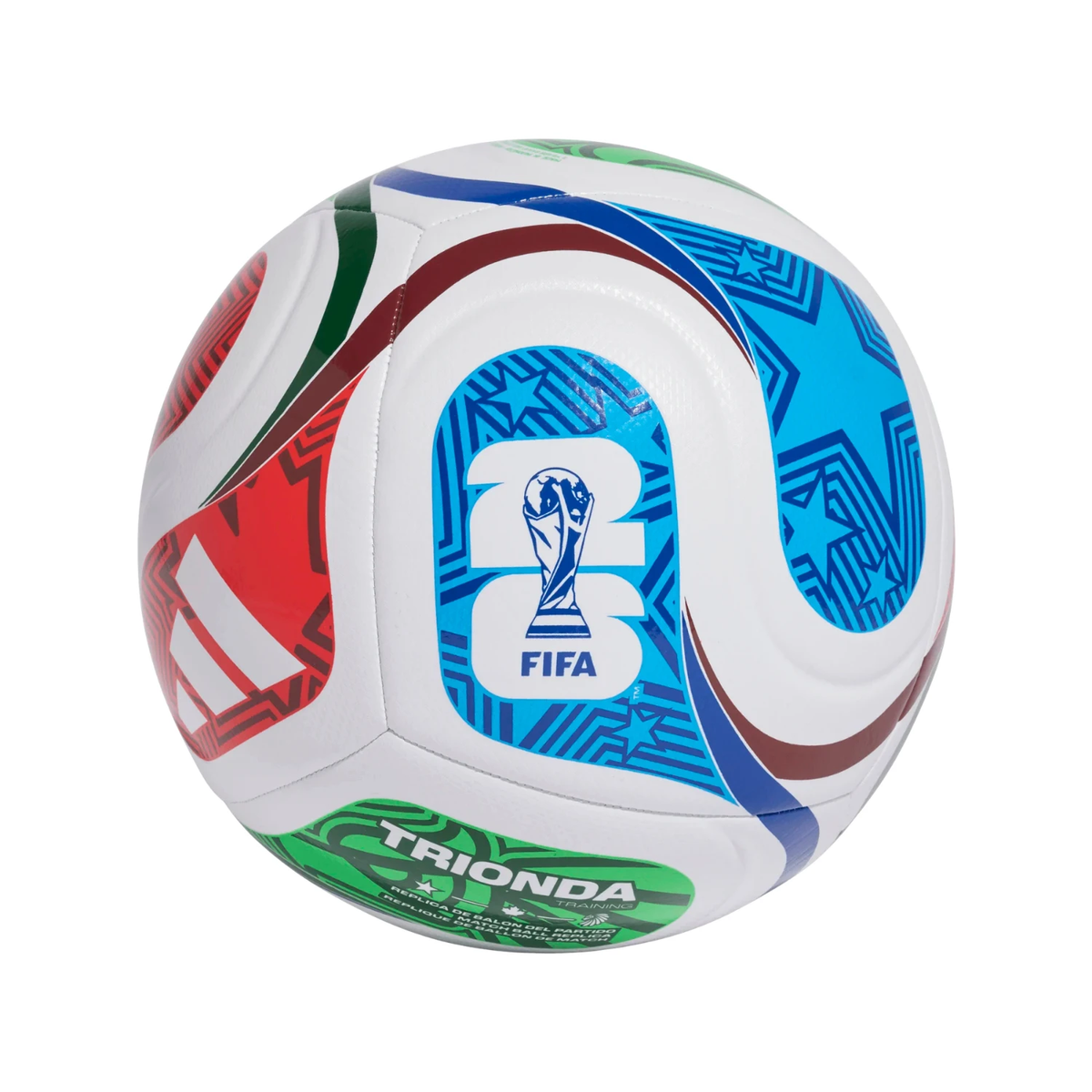 Adidas Trionda WC Training Ball - White/Red/Blue White Royal Blue Solar Blue Power Red S5 Accessories Adidas