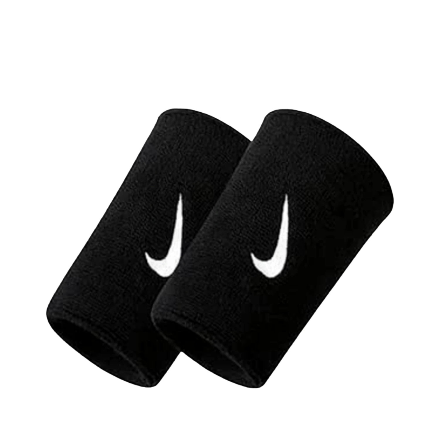 Nike Swoosh Classic Doublewide Wristbands 2 Pack - White/Black Accessories Nike