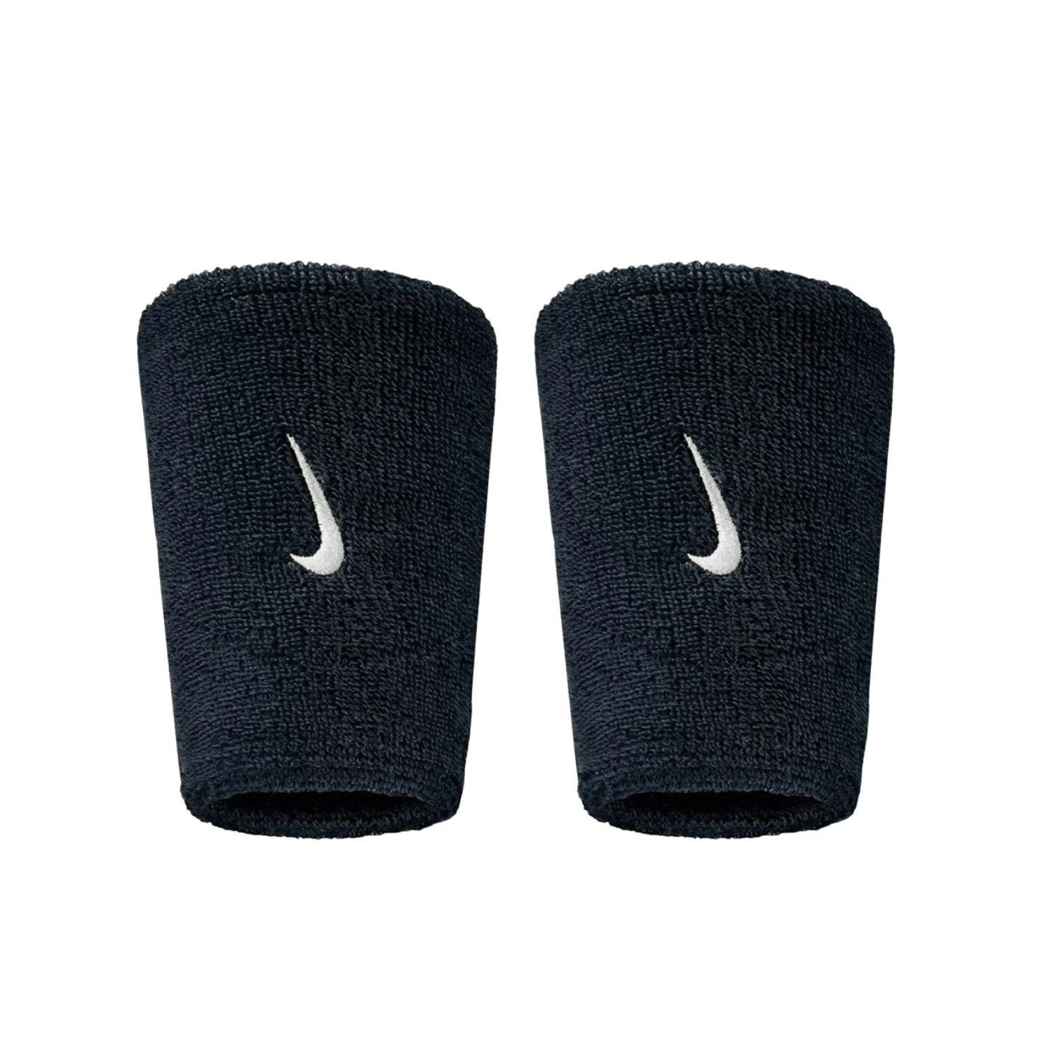 Nike Swoosh Classic Doublewide Wristbands 2 Pack - White/Black Accessories Nike