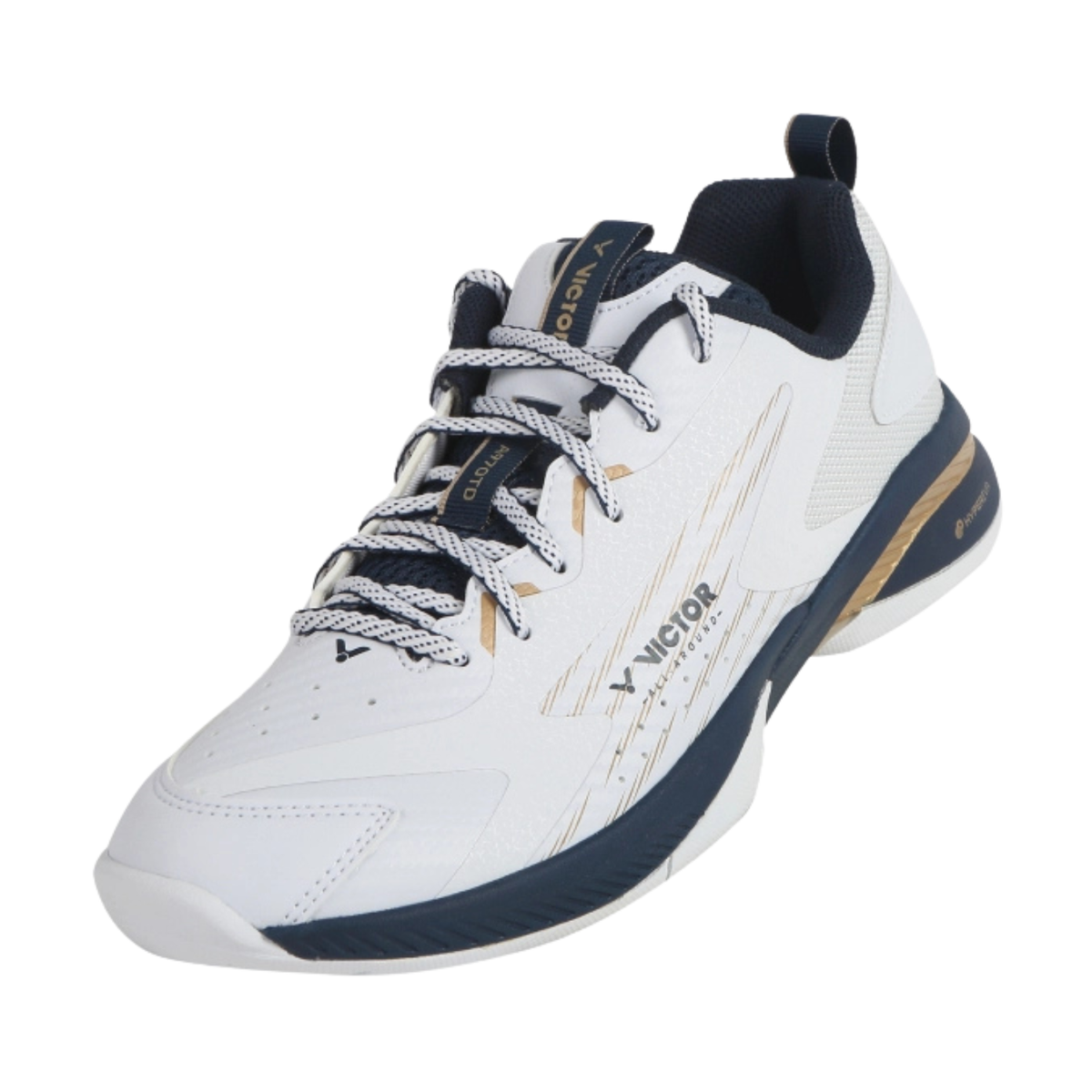 Victor A970TD AX Badminton Shoes Unisex - Bright White/Light Gold Badminton Shoes Victor