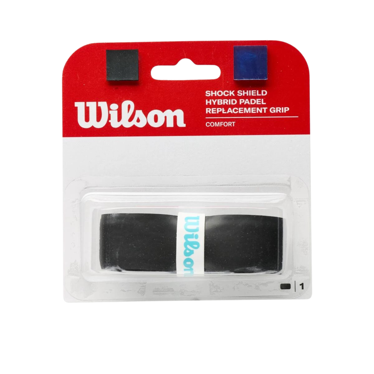 Wilson Shock Shield Hybrid Grip - Black Black One Size Grips Wilson