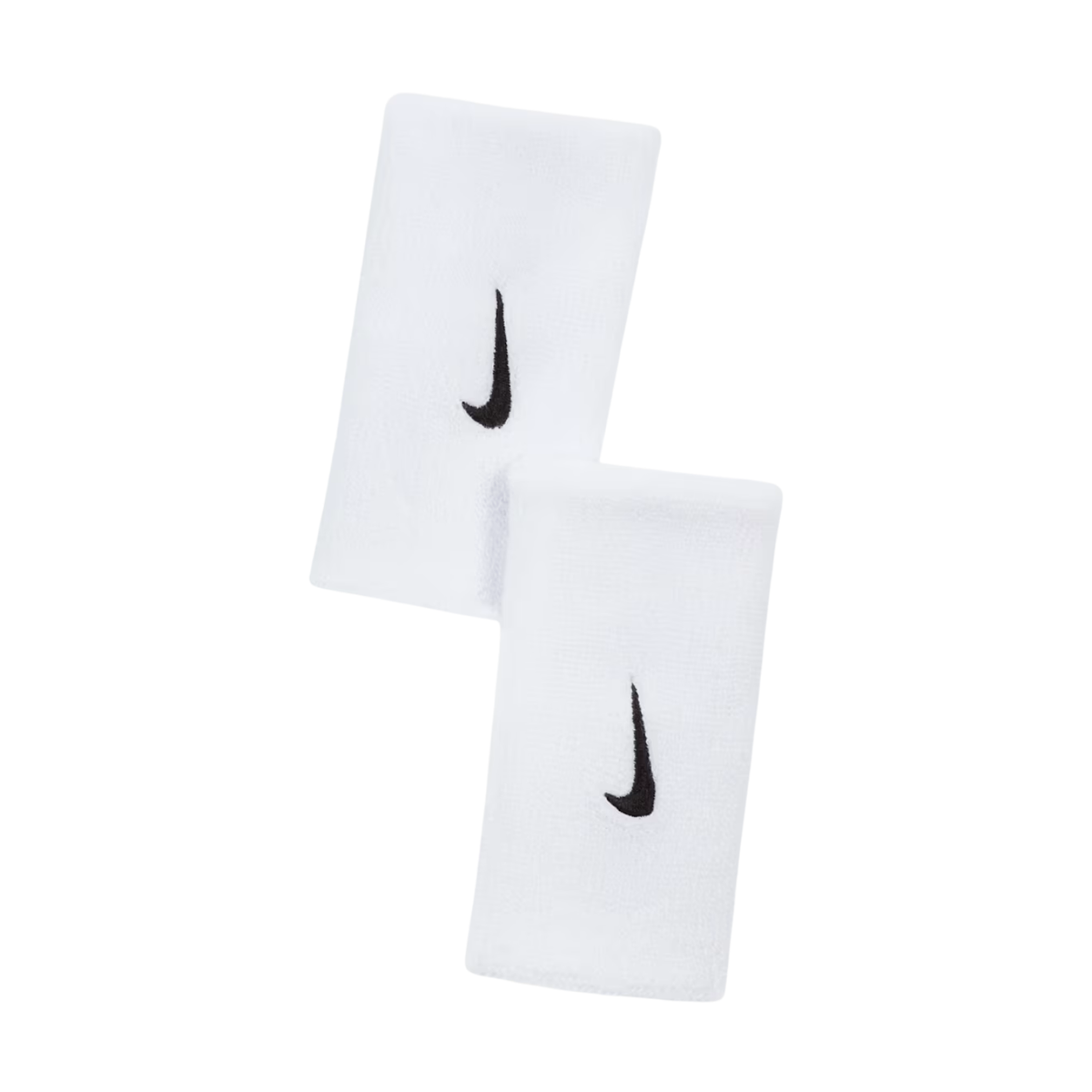 Nike Swoosh Classic Doublewide Wristbands 2 Pack - White/Black White Black One Size Accessories Nike