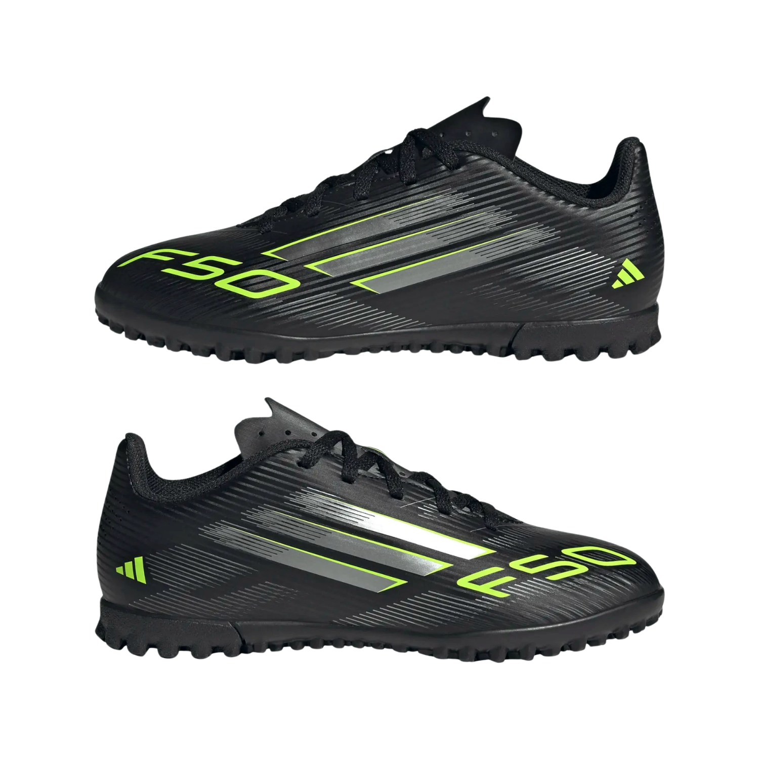 Adidas F50 Club TF Football Shoe Junior - Black/Lemon shoes Adidas