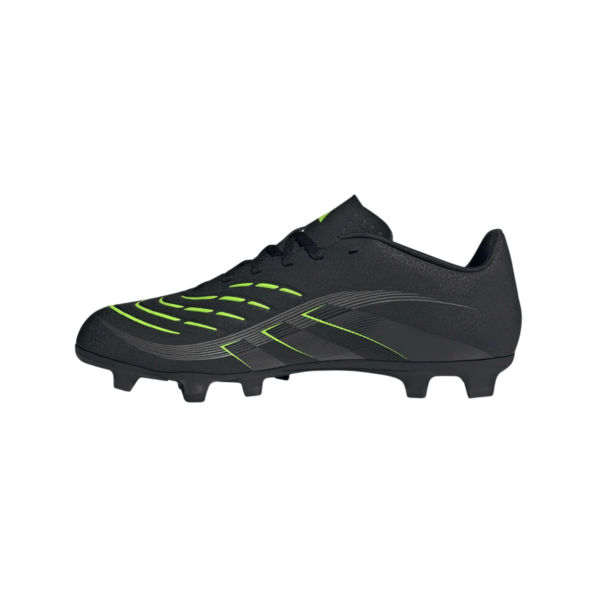 Adidas Predator Club FG/MG Football Shoe Unisex - Black/Lemon Core Black Carbon Lucid Lemon shoes Adidas