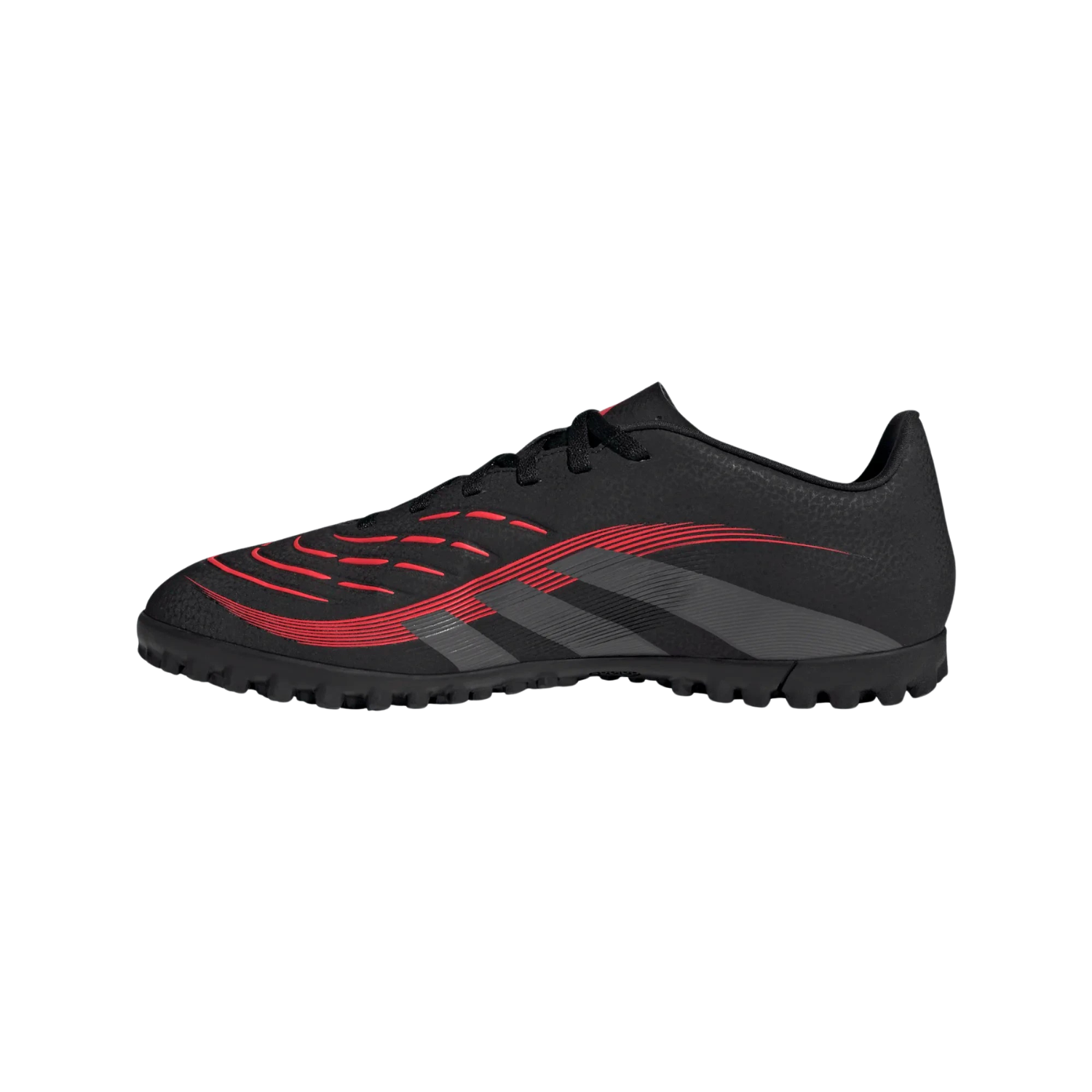 Adidas Predator Club TF Football Shoe Unisex - Black/Grey Core Black Grey Four Lucid Red shoes Adidas