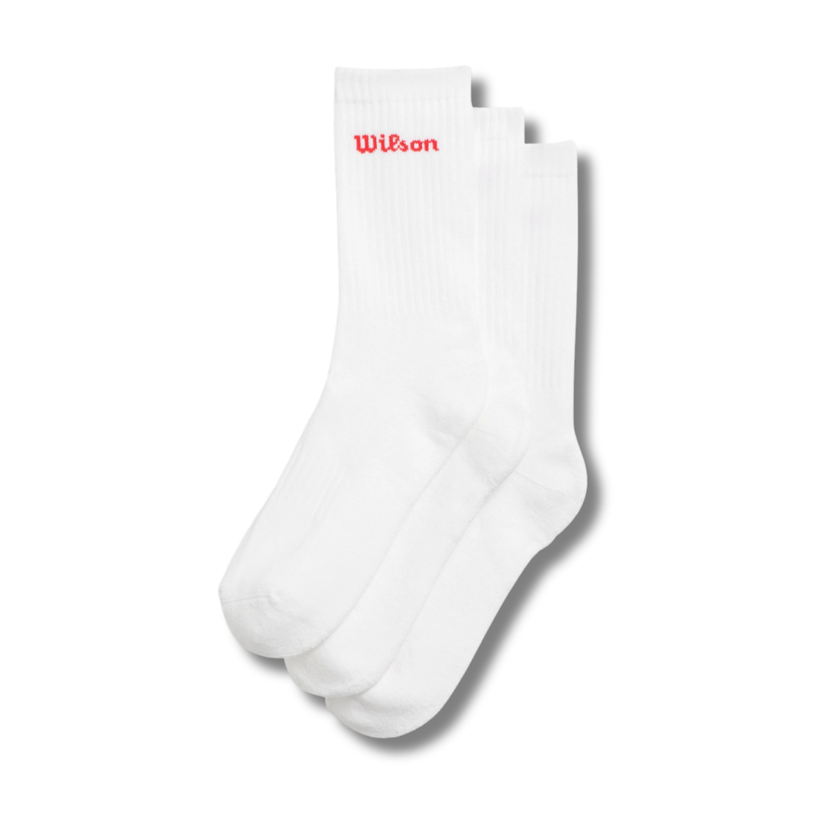 Wilson Crew Logo Sock 3 Pack Unisex - Bright White Bright White Clothing Wilson