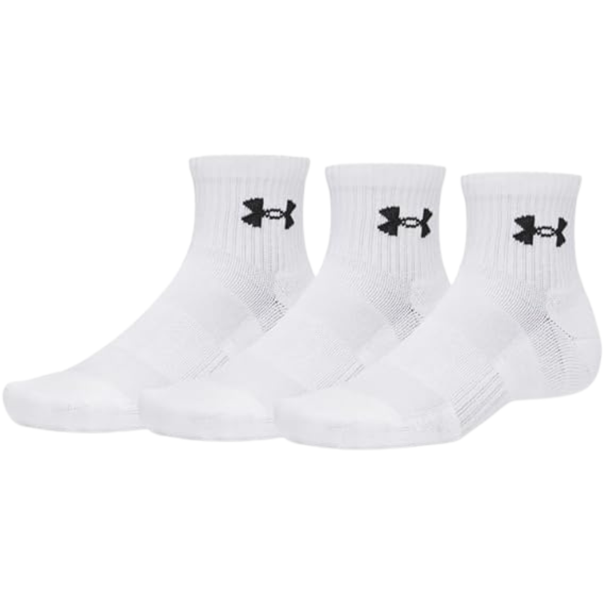 Under Armour Performance Cotton 3Pk Quarter Socks Unisex - White White Clothing Under Armour