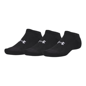Under Armour Performance Cotton 3Pk No Show Socks Unisex - Black Black Clothing Under Armour