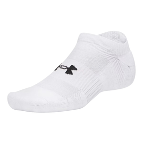 Under Armour Performance Cotton 3Pk No Show Socks Unisex - White/Steel Clothing Under Armour