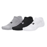 Under Armour Performance Cotton 3Pk No Show Socks Unisex - White/Steel White Steel Steel Clothing Under Armour