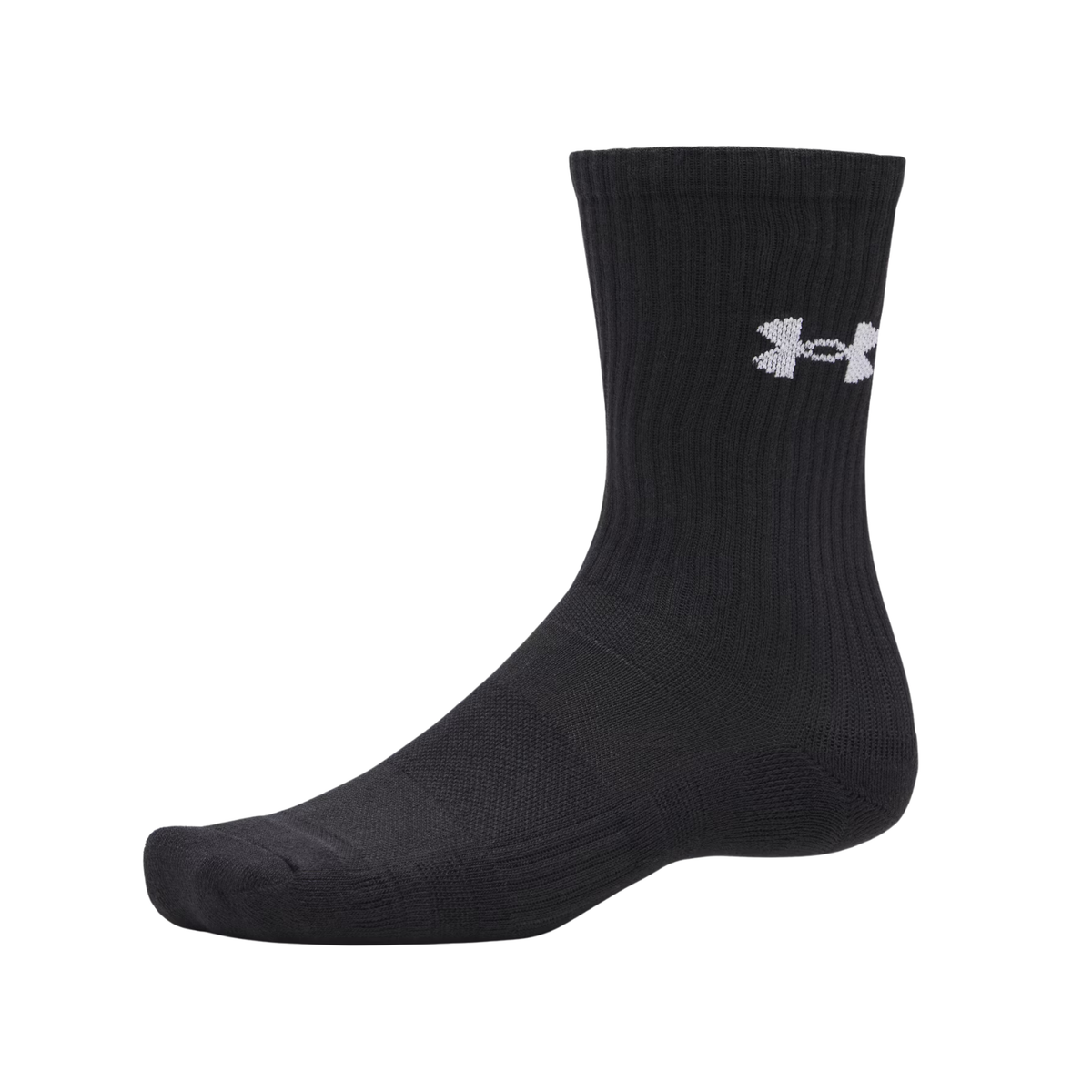 Under Armour Performance Cotton 3Pk Crew Socks Unisex - Black Clothing Under Armour