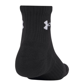 Under Armour Performance Cotton 3Pk Quarter Socks Unisex - Black Clothing Under Armour