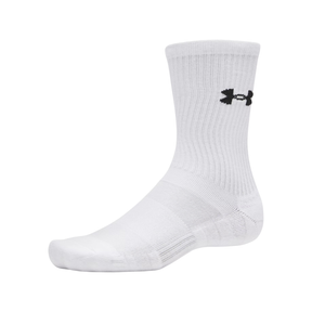Under Armour Performance Cotton 3Pk Crew Socks Unisex - White/Steel Clothing Under Armour