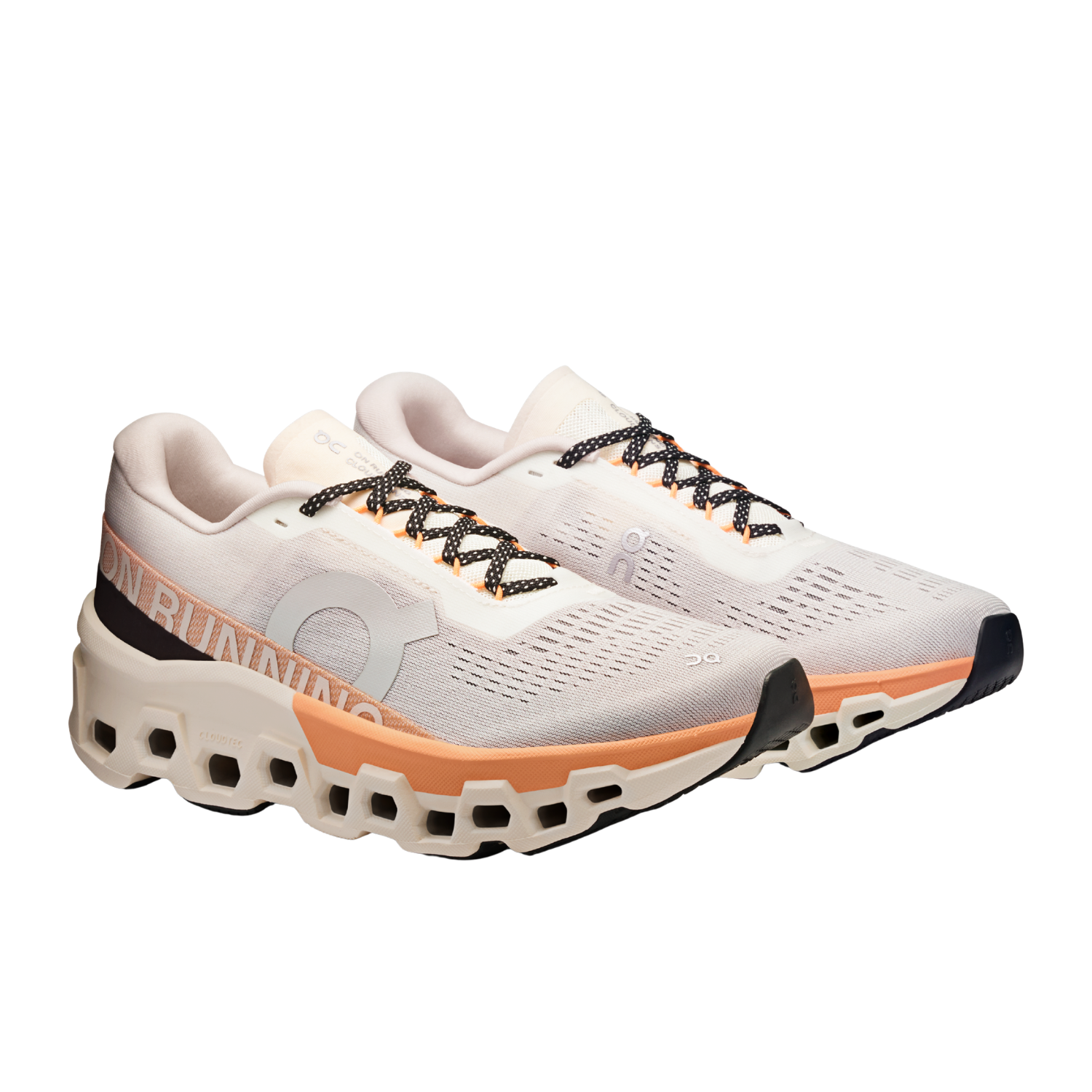 On Running Cloudmonster 2 Running Shoe Women - Ivory/Tangerine Running Shoes On Running