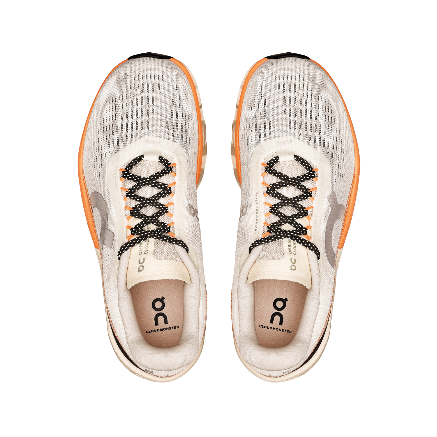 On Running Cloudmonster 2 Running Shoe Women - Ivory/Tangerine Running Shoes On Running