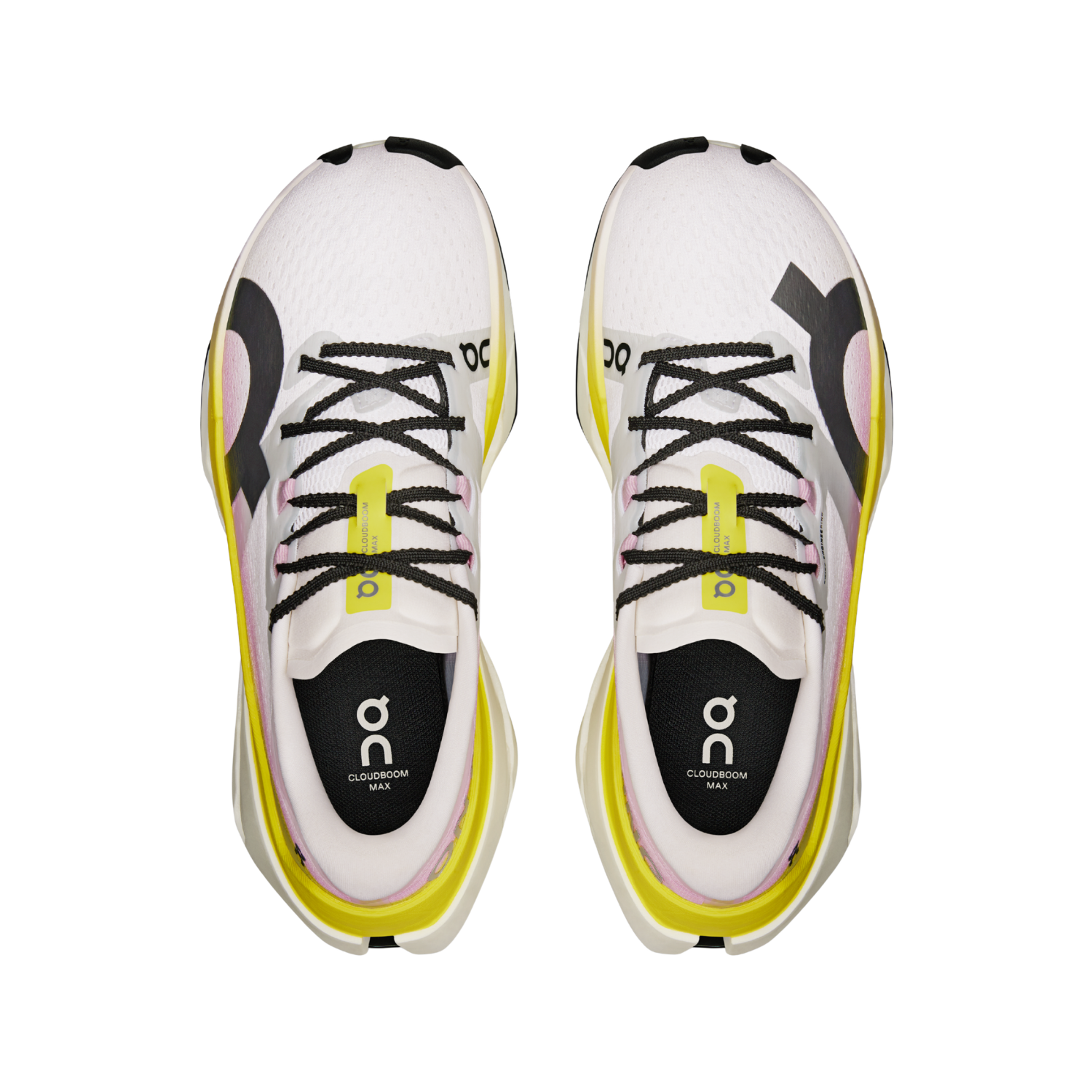 On Running Cloudboom Max Running Shoe Women - White/Yellow Running Shoes On Running