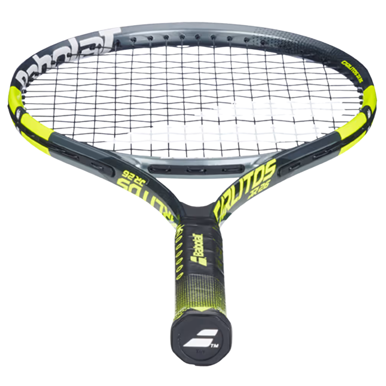 Babolat Carlitos Junior 26 2026 Badminton Racket Strung - Grey/Yellow Tennis Rackets Babolat