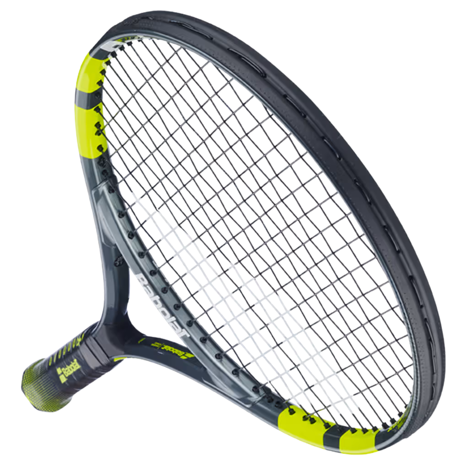 Babolat Carlitos Junior 26 2026 Badminton Racket Strung - Grey/Yellow Tennis Rackets Babolat
