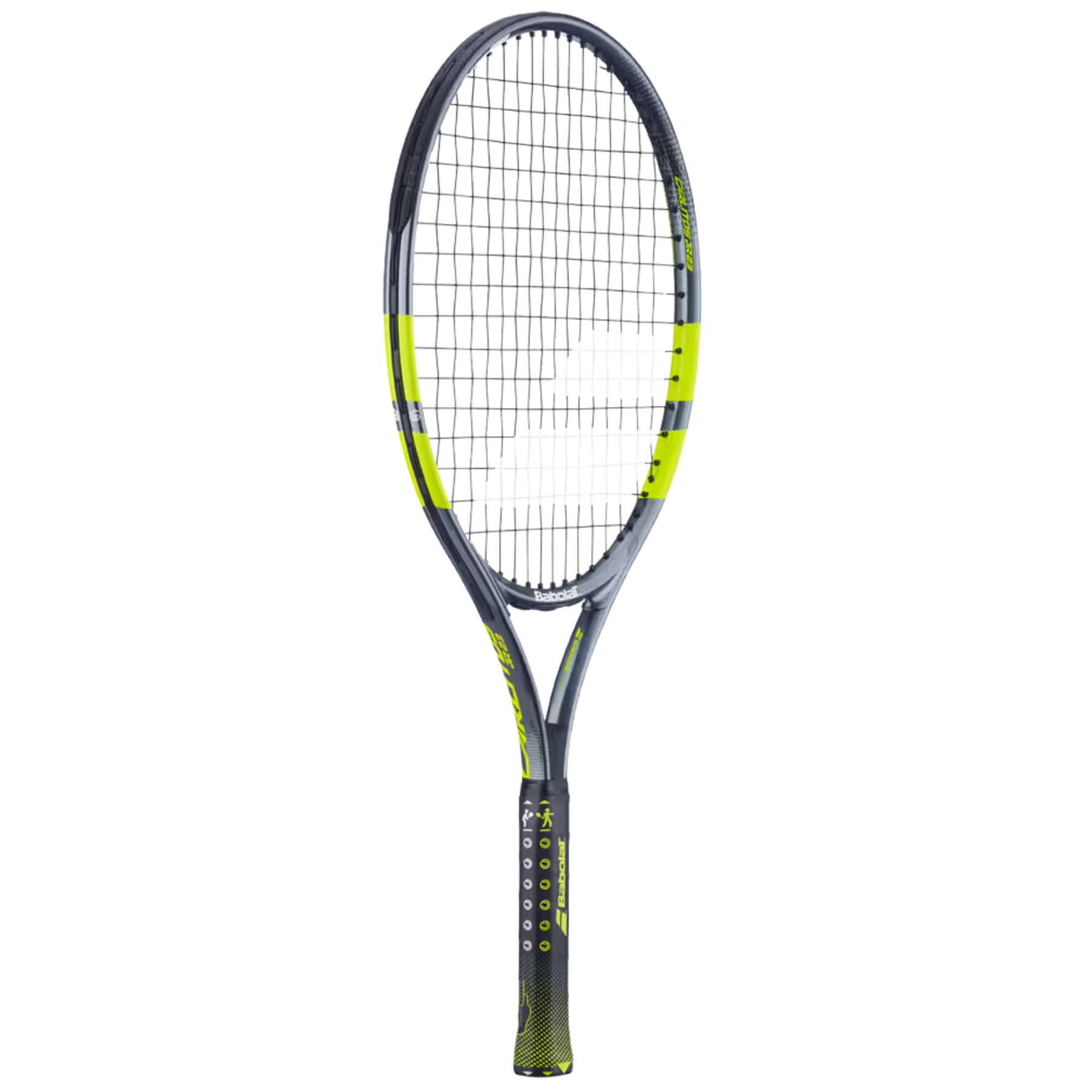 Babolat Carlitos Junior 23 2026 Badminton Racket Strung - Grey/Yellow Tennis Rackets Babolat