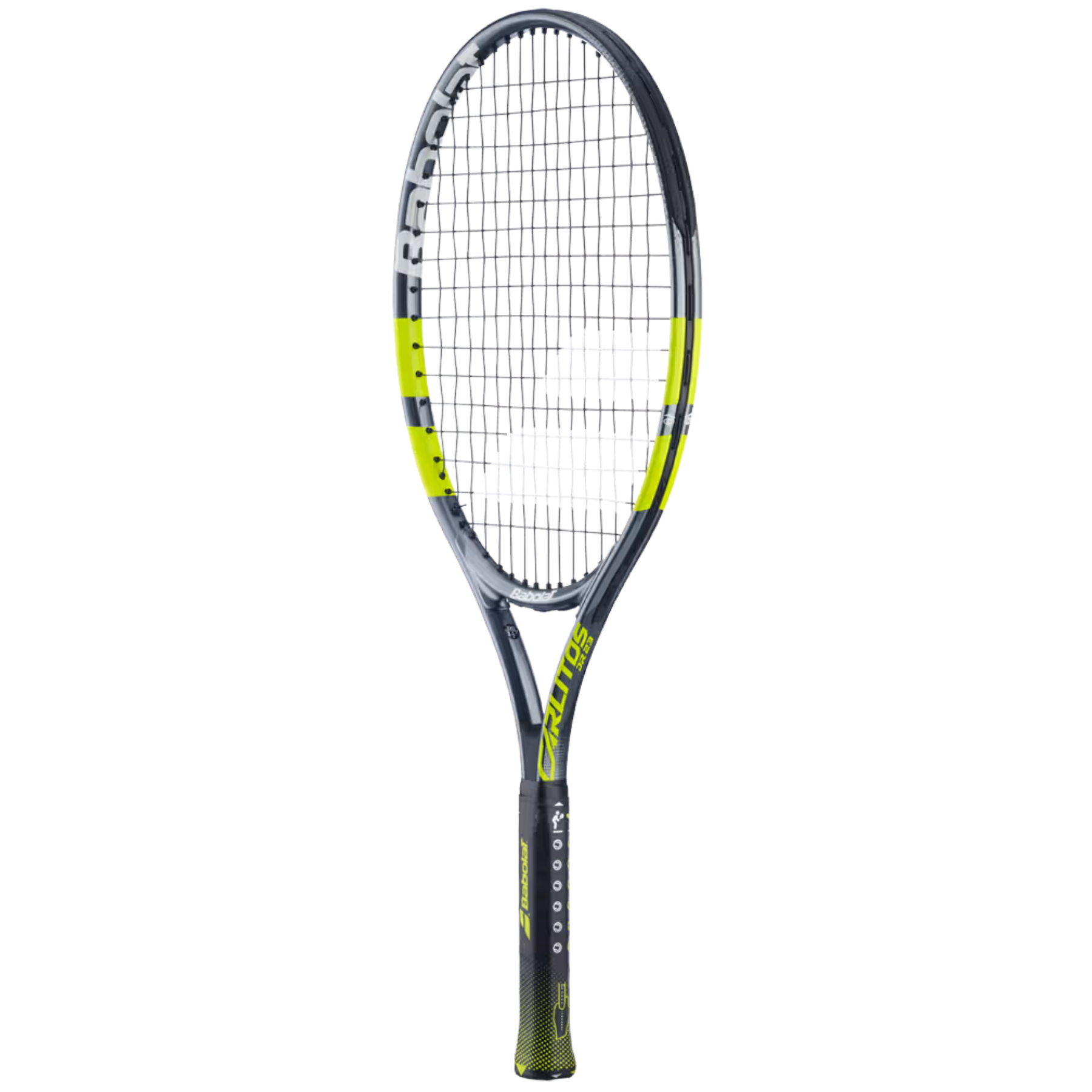 Babolat Carlitos Junior 23 2026 Badminton Racket Strung - Grey/Yellow Tennis Rackets Babolat
